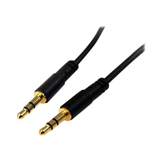 Câble audio Slim 3.5mm Stéréo - STARTECH.COM - 1.8m - Noir - 28 AWG