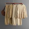 Suéter Grueso de Punto Retorcido Sólido Trajes de Dos Piezas para Mujer Top Cálido Holgado Pantalones Largos de Pierna Ancha Moda Francesa Casual Conjuntos de Punto