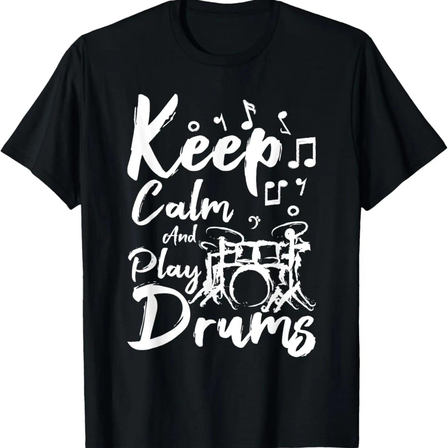 Skeleton Playing Drum Music Drumming Skeleton Halloween T-Shirt S