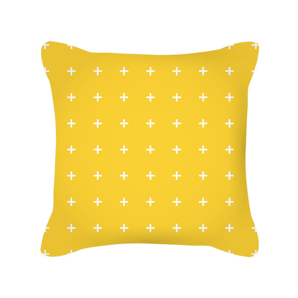 Modern Simple Geometric Pillow Nordic Style Peach Skin Bedside Cushion Cover Waist Pillow Cover New Home