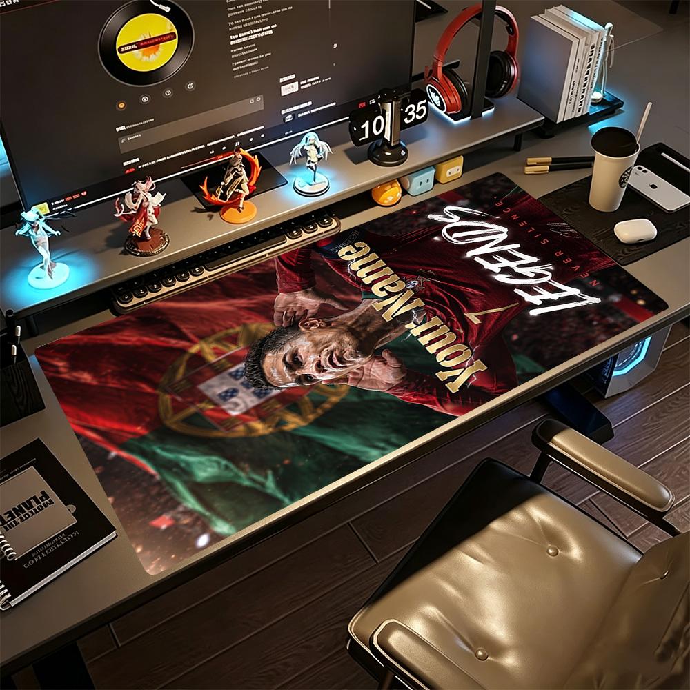 Cristiano Ronaldo Gaming Mouse Pad Desk Mat Hd Print Desk Pad Nonslip Rubber Base Computer Decor Item Office Use