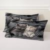 Adorable Cat Printed Duvet Cover Pillowcase Soft Bedding Accessories Home Decor Cute Animal Theme Quilt Covers