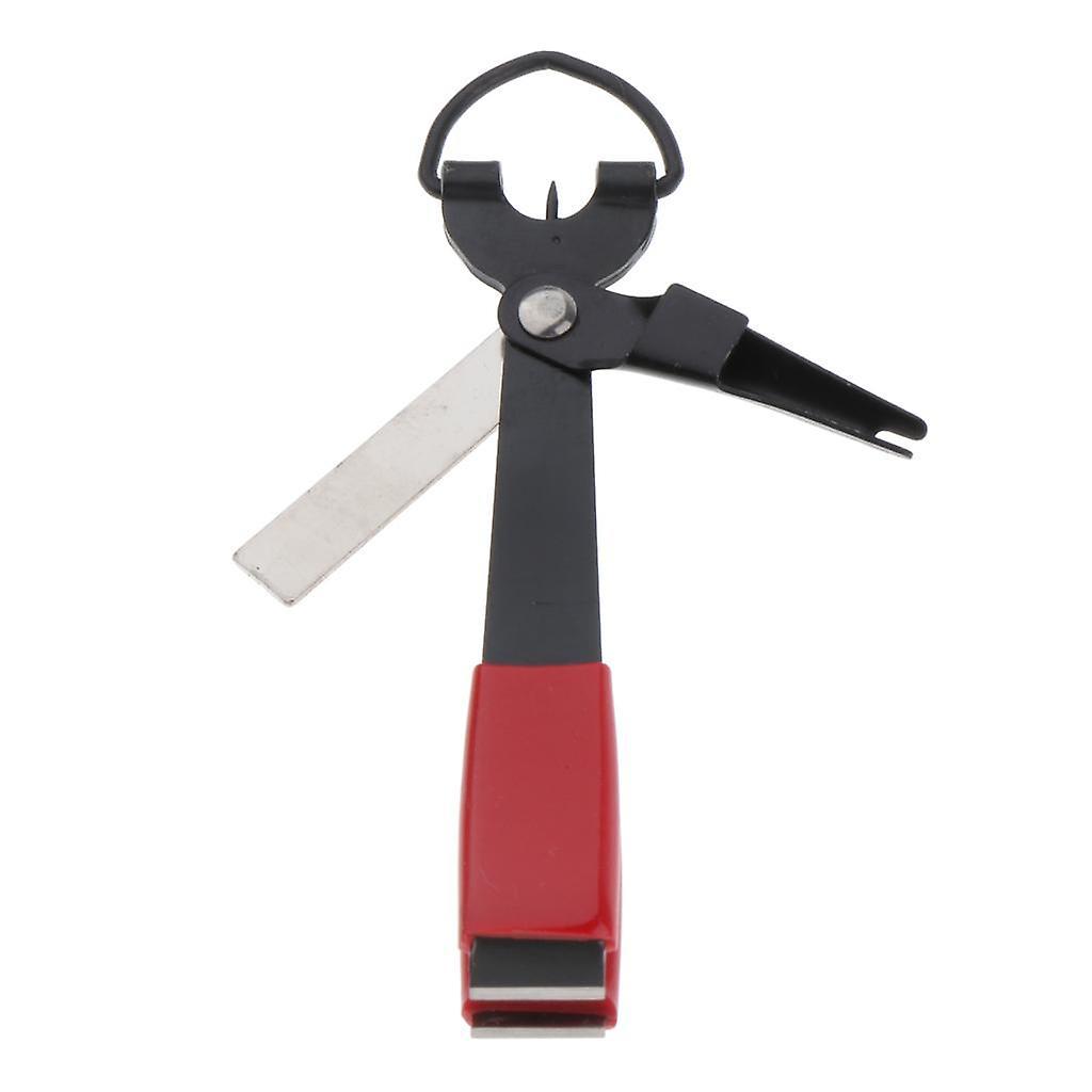 Stainless Steel 4 In 1 Quick Knot Tying Tool Fishing Clippers Black Red