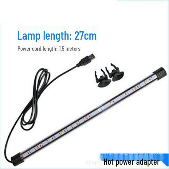Waterproof USB Fish Tank Light, Low Voltage Submersible with Double Drain, 110V Option
