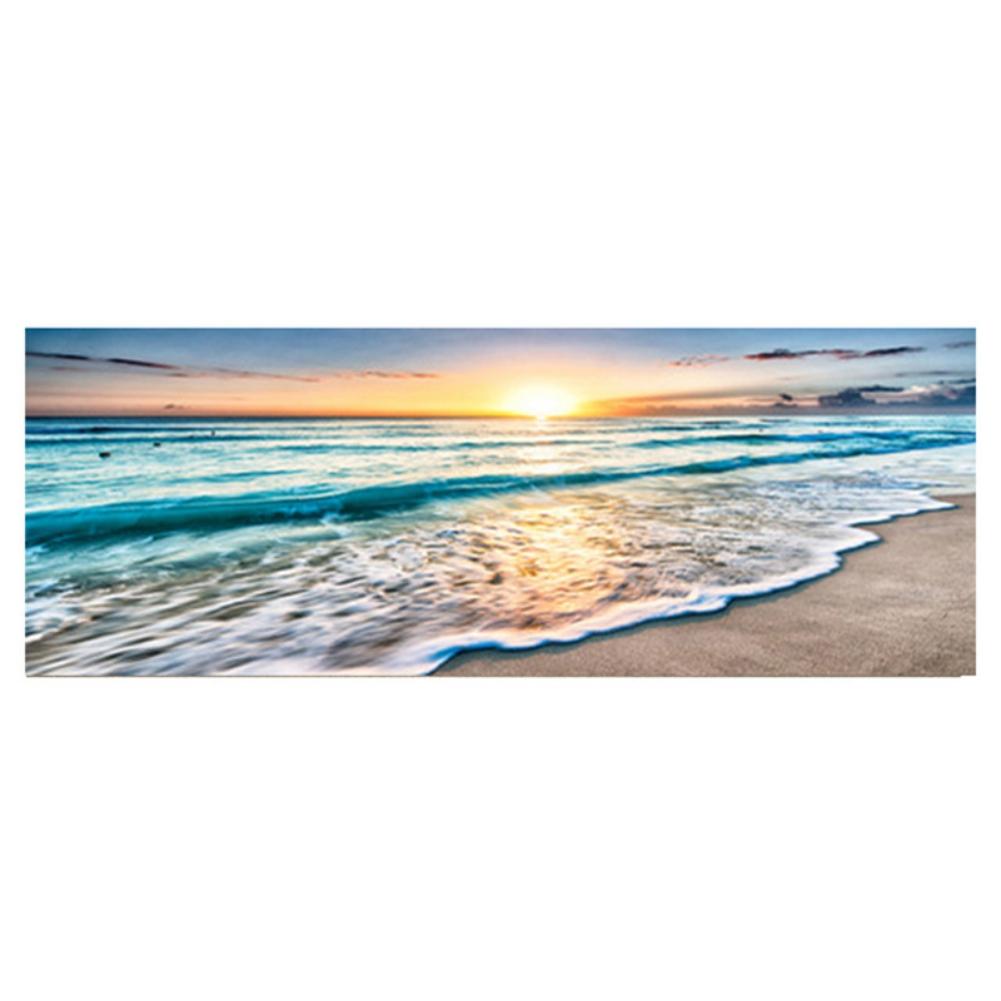 

Пляжная стена закат холст Настенный декор прибрежные пейзажи океан морской пейзаж картины для спальни, ванной, офиса, дома 50*150cm