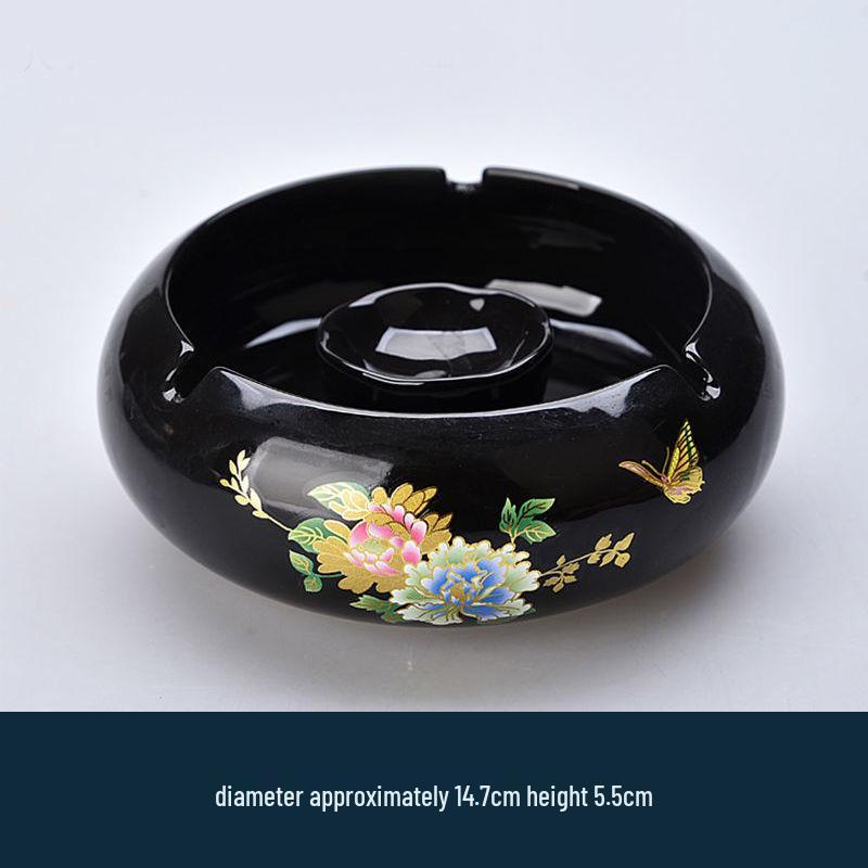 Large Vintage Ceramic Ashtray: Luxury Retro Decor for Home or Office