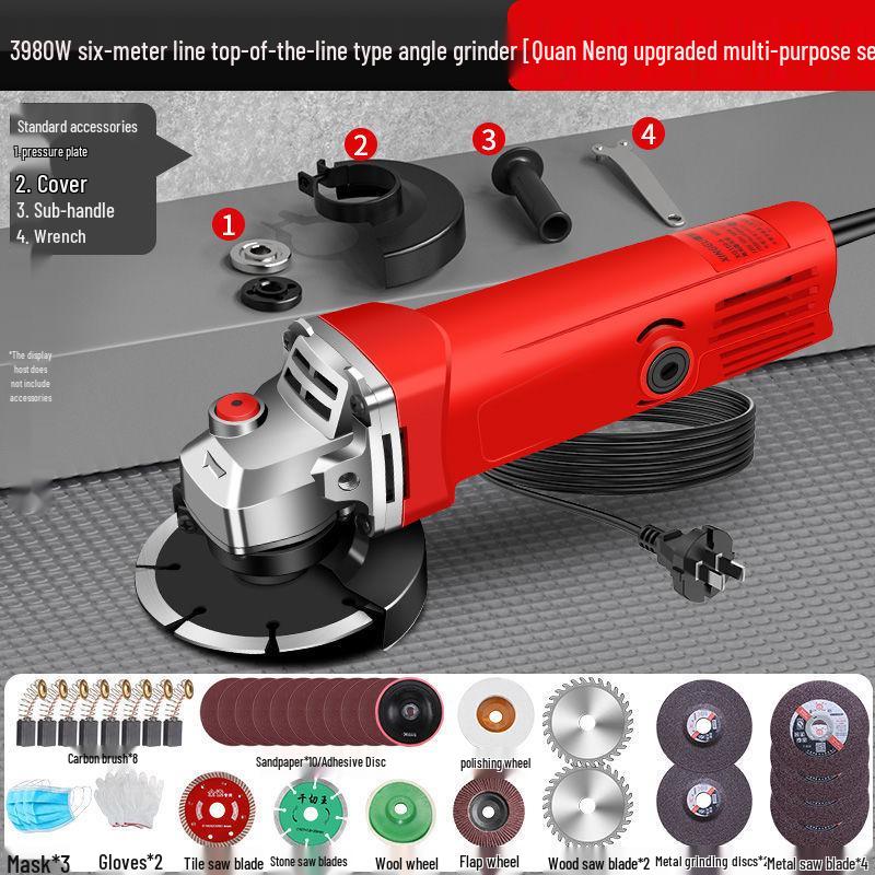 Multifunctional Angle Grinder & Polisher for Household Use