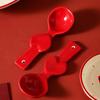 Love Spoon Spoon Ceramic Wedding Dessert Spoon To Spoon Red High-value Spoon Porridge Spoon Household Festive Rice Spoon