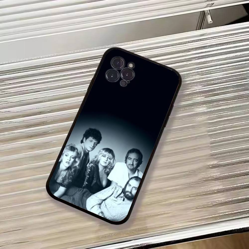 Band F-Fleetwood Mac Phone Case For iPhone 17,16,15,14,13,12,11 Plus,Pro Max,XS,Soft Black Cover