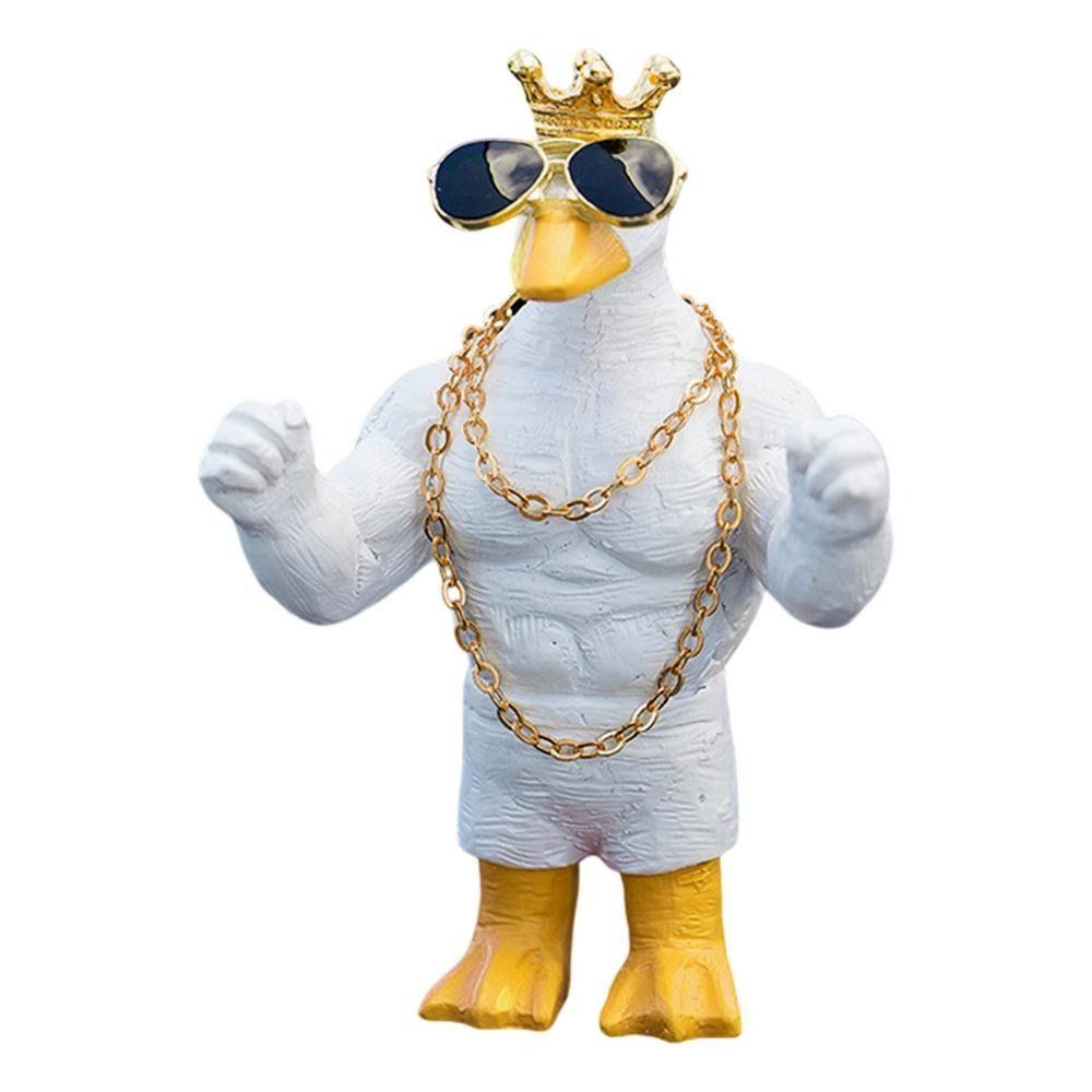 

Ношение солнцезащитных очков золотая цепочка утка искусство скульптура ремесла для гостиной садовый декор style 1