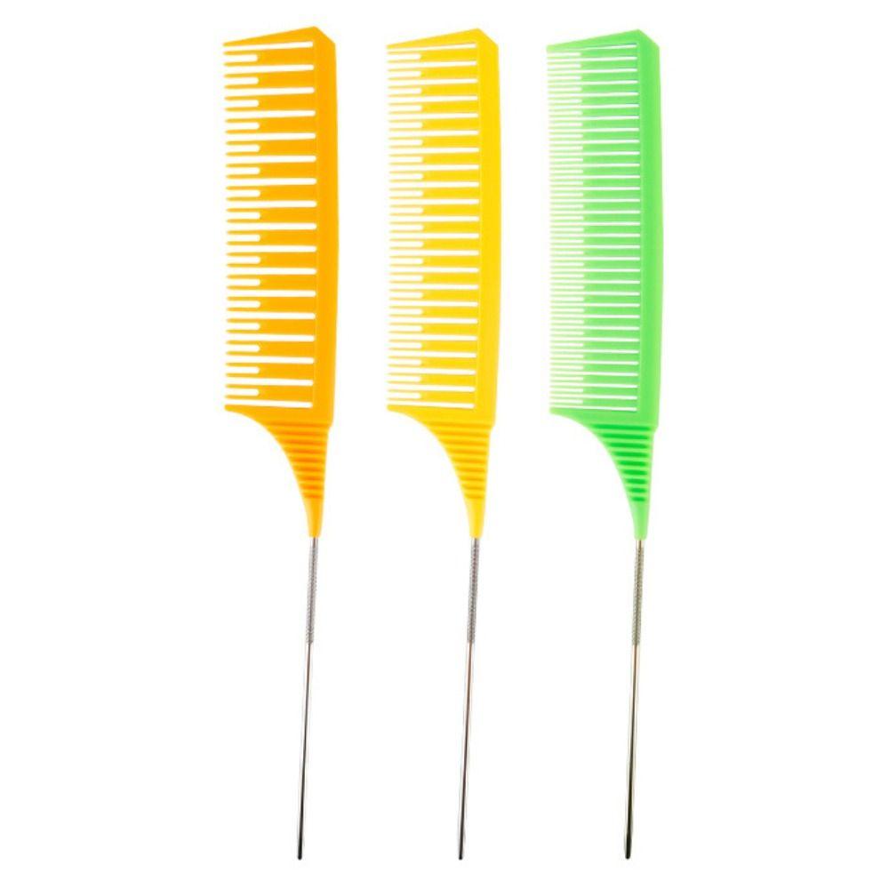 3pcs Highlighting Tailed Comb Set Weaving Hair Styling Combs Coloring Dyeing Comb