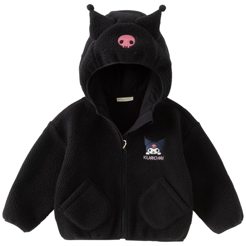 

DAVE&BELLA Kuromi Girls Faux Lambswool Hooded Jacket 140cm
