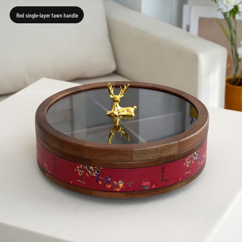Handun Round Deer Handle Snack Tray