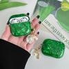 For Airpods Pro Case Colorful Shell Pearl Pendant Keychain For Apple Airpods 1 2 3 4 Soft Cases Bluetooth Earphone Protective Bags