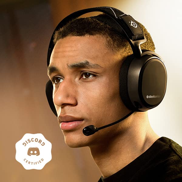 SteelSeries Arctis 9 Wireless Gaming for Size M Headset, Wireless, 2.4Ghz/Bluetooth Compatible, Closed-Back, PC, PS5, PS4, Black, (Product Code