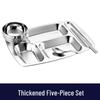 Chu Wanya 304 Stainless Steel 5-Compartment Lunch Tray