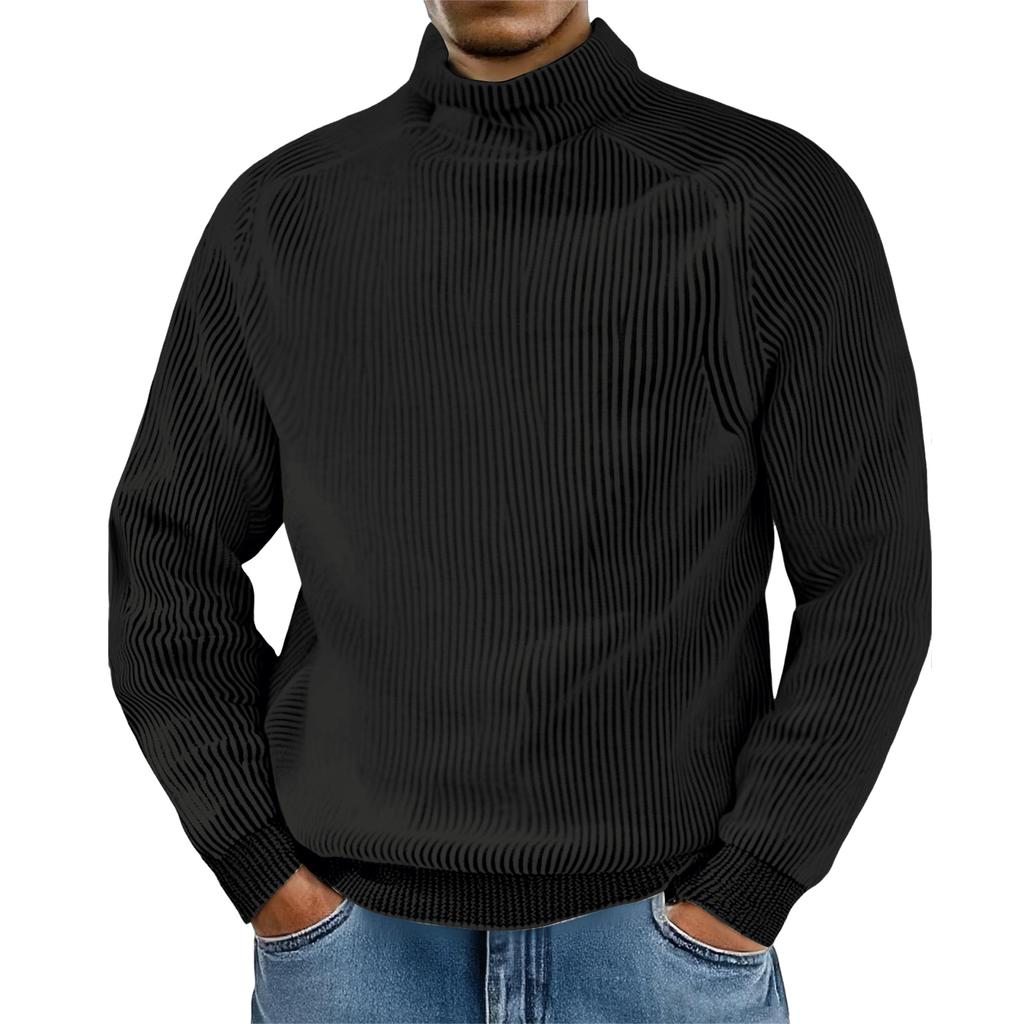 Men's Loose-fitting Casual Round Neck Long-sleeved Knit Top