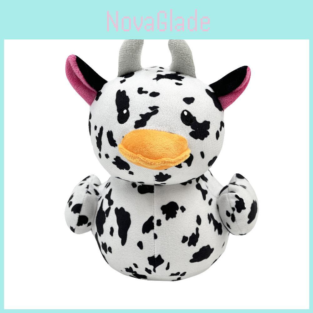 Cute Cow Duck Plush Toy Stuffed Animal Doll Pp Cotton Short Plush Figure