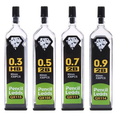 5 pz 0.3/0.5/0.7/0.9mm HB 2B Piombo di ricarica per matite meccaniche automatiche Forniture per ufficio scolastico