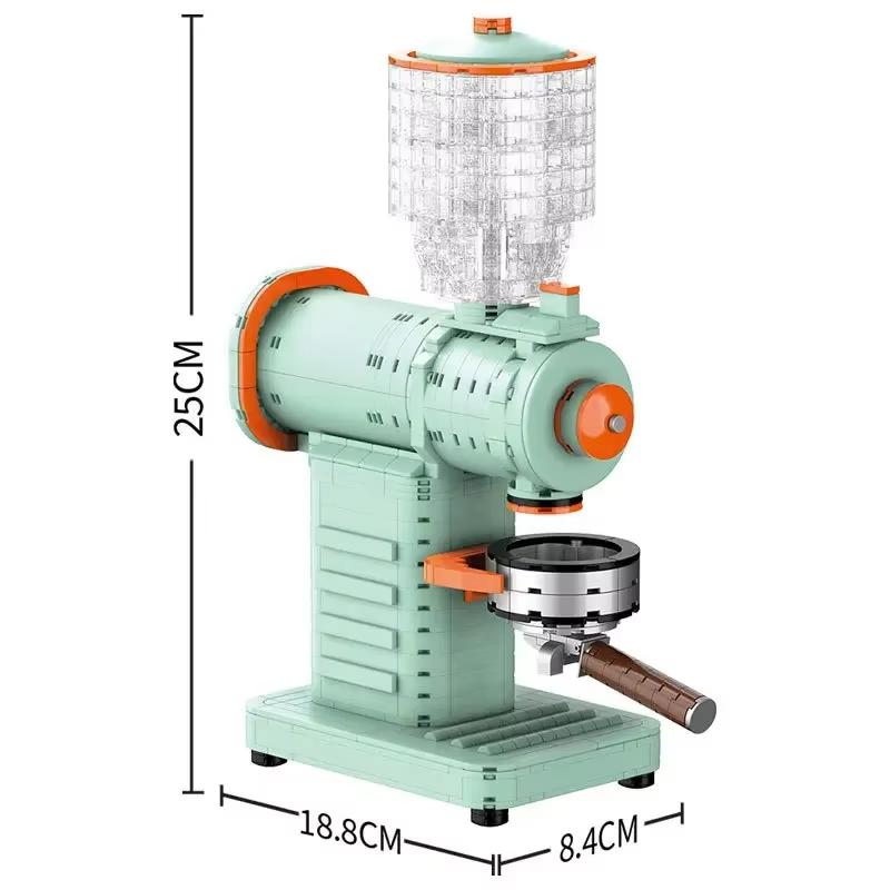 KNEW BUILT Klasik Kahve Makinesi Modeli Mini Yapı Taşları Vintage Dekorasyon Çocuklar İçin Montaj Hediyelik Oyuncaklar İnşaat Blokları
