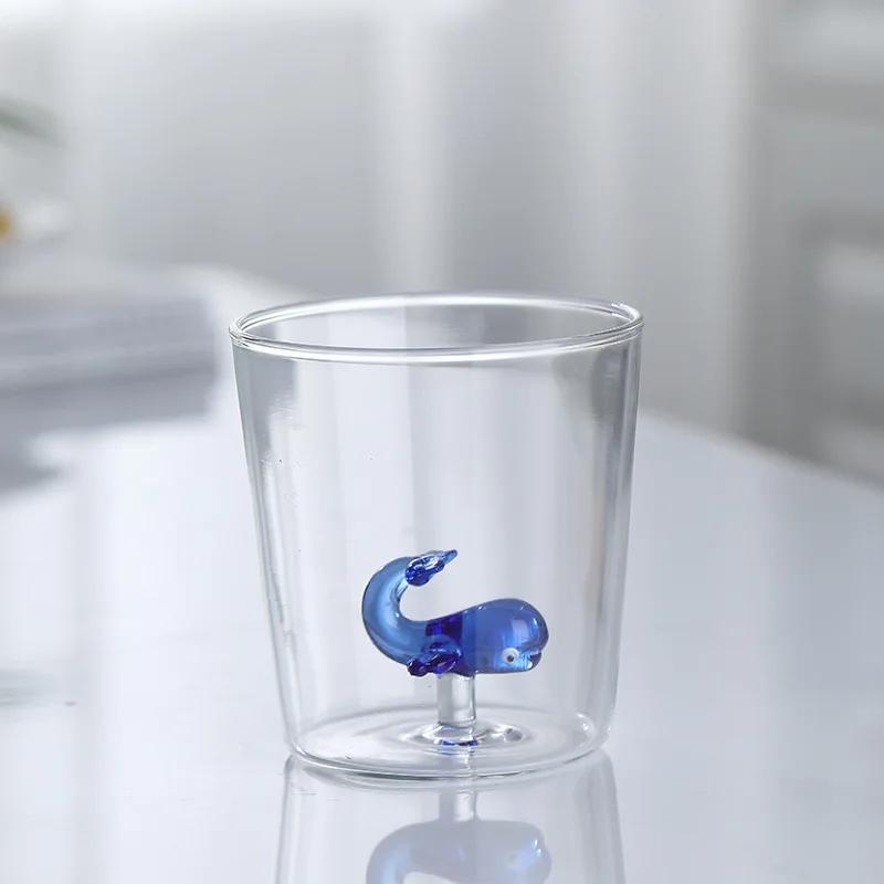 Cute 3D Animal Farm Glass Cups Italy Design Glassware Drink Whiskey Glasses Coffee Mug Kids Borosilicate Milk Water Teacup