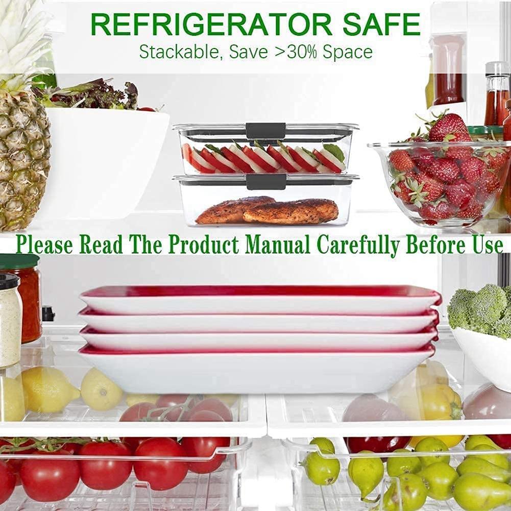 ABKS-Food Plastic Fresh-Keeping Tray Stackable Food Tray Reusable Creative Food Fresh-Keeping Tray