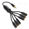 3.5mm Headset Splitter Cable Stereo 30cm Audio Jack Extender Male To Female 1 To 6/5/4/3 Port AUX Adapters Cord