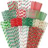 Multicolor Paper Tableware Drinking Straws Party Supplies Bar Tools Christmas Decoration