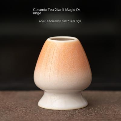 High Quality Ceramic Matcha Holder Smooth Kiln Discoloration Tea Drinking Utensils Whisk Stand Holder for Tea Set Accessories