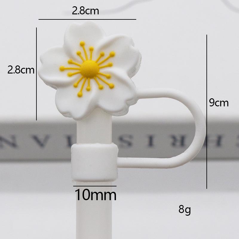 Stanley Water Bottle Silicone Straw Cover with Dust Plug - 10mm Bow Design