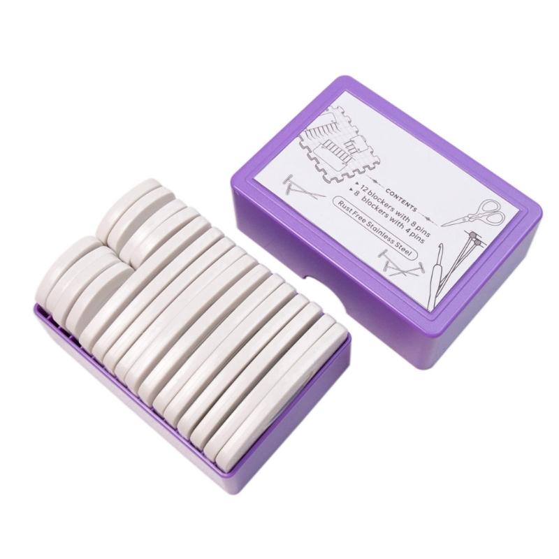 Knit Blocking Comb Set Stitching Markers Blocking Knit Combs Set Large Eye Knitting Needle for Needlework Projects