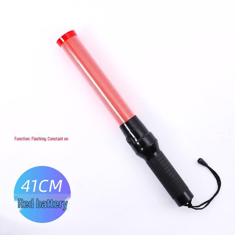 Rechargeable LED Traffic Baton with Emergency Whistle and Flashing Strobe