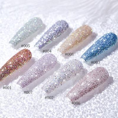 Poudre à ongles holographique longue durée à effet miroir DIY Poudre pailletée pour manucure