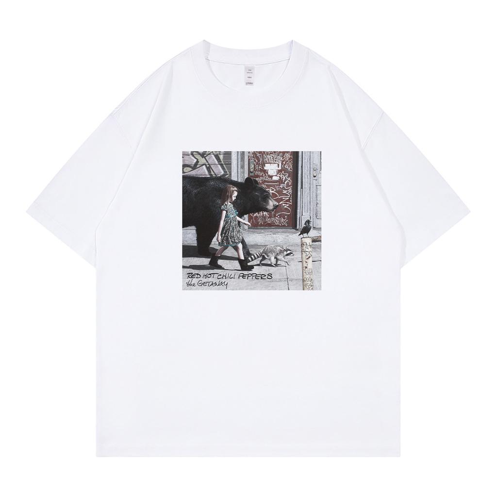 Red Pepper Band Retro American Street Vintage Revival Pure Cotton Roundneck Rock ShortSleeve Tshirt for SpringSummer 2026