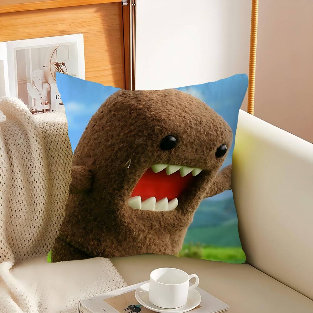 

Cute Domo Kun Cushion Cover Pillow Cover Decor Pillowcase Printed Cushion Case For Couch 16x16Inch