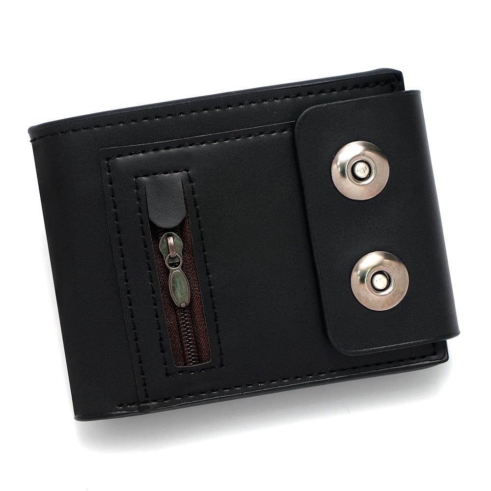 Magnetic Buckle Men's Wallet Anti-Theft Credit Card Holder Casual Short Card Bag  Daily Use