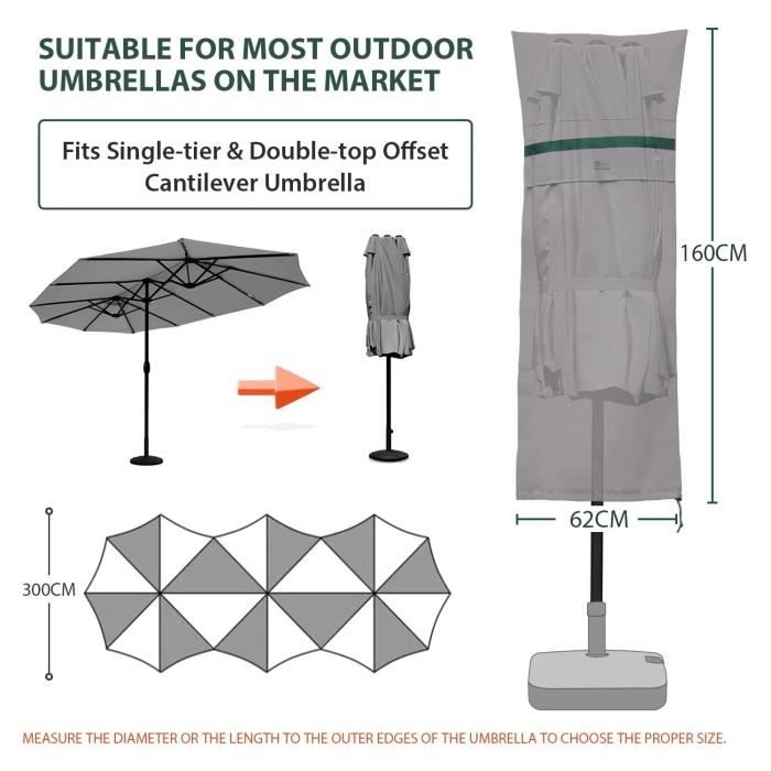 Housse de protection - sekey - 270cm x 460cm - imperméable - 100% polyester - gris clair