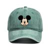 Retro Washed Mickey Mouse Print Baseball Cap Men Women Vintage Kpop Snapback Cap Adjustable Breathable Trucker Hat Sunscreen Hat