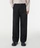 Deep Tuck Wide Denim Pants [Raw Black]