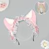 Handmade Cat Ear Headband Lolita Simulation Animal Ears Hairband New Furry Hair Band  Cosplay