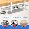 No Drilling Under Desk Wire Management Tray Space Saving Power Strip Cord Holder  Office