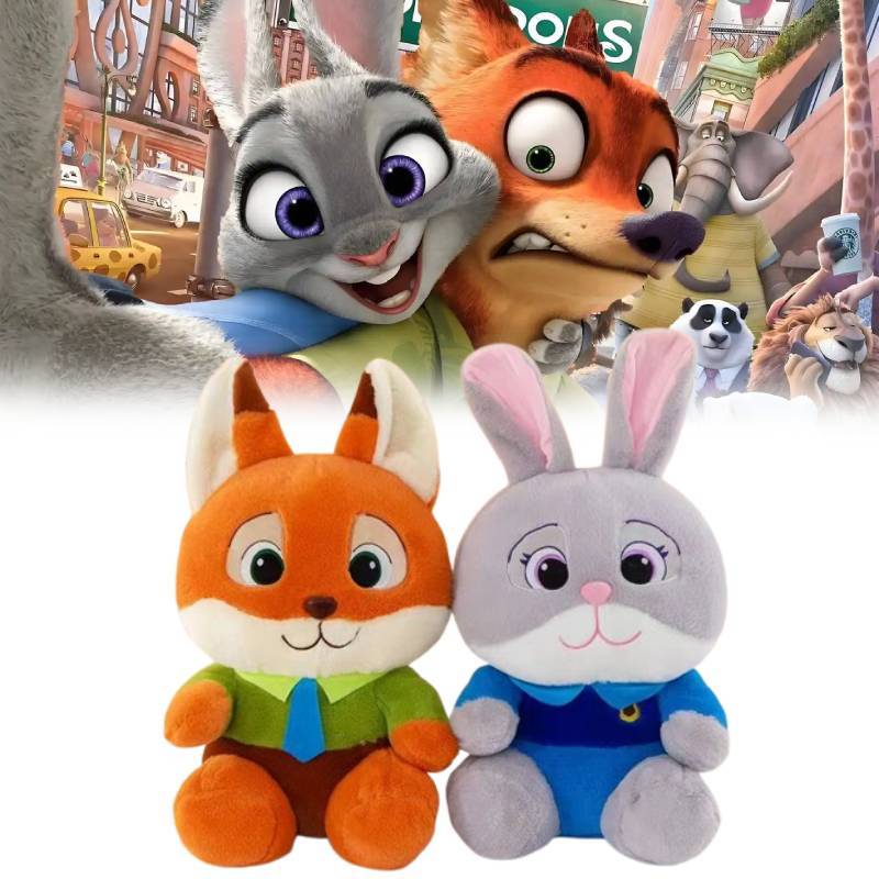 Zootopia Judy Hopps Nick Wilde Plush Fox And Bunny Toys For Kids With Pp Cotton Filling Gift For Children