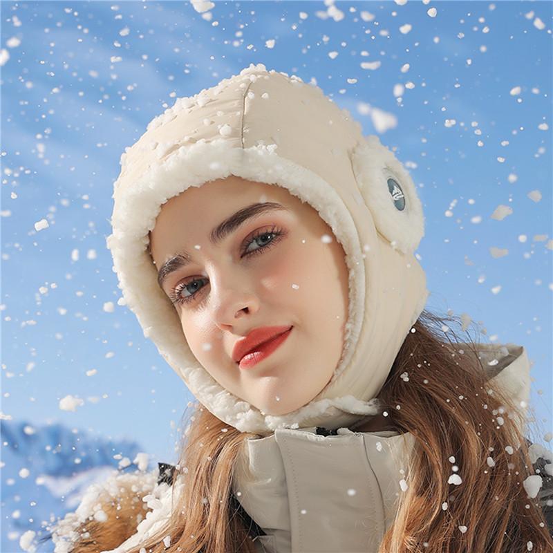 Winter Men's and Women's Windproof Pullover Padded Warm Ear Protection Cap