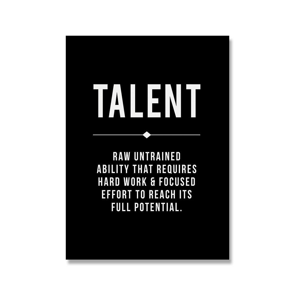 Nordic English Inspiring Quote Wall Art - Micro-spray Print for Office Decor