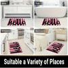 Pink Hello Non-Slip Floor Mat Absorbent Washable Decorative Area Rug for Entrance Home Bathroom Outdoor Camping