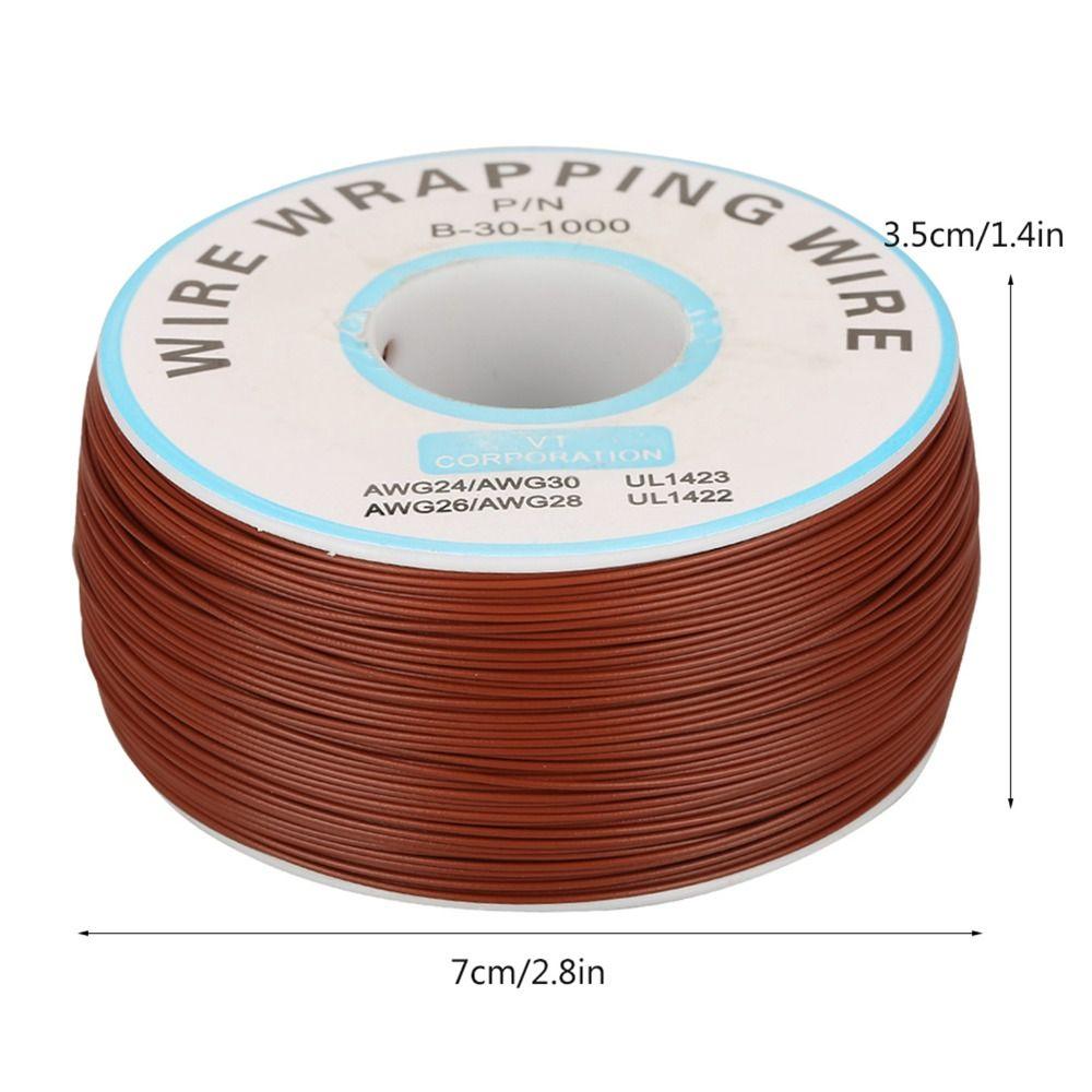 30AWG Wire Wrapping Copper Wire 0.25mm Core Diameter 200M Single Copper Wire Strand Tin Plated Copper Cord Electronic Test