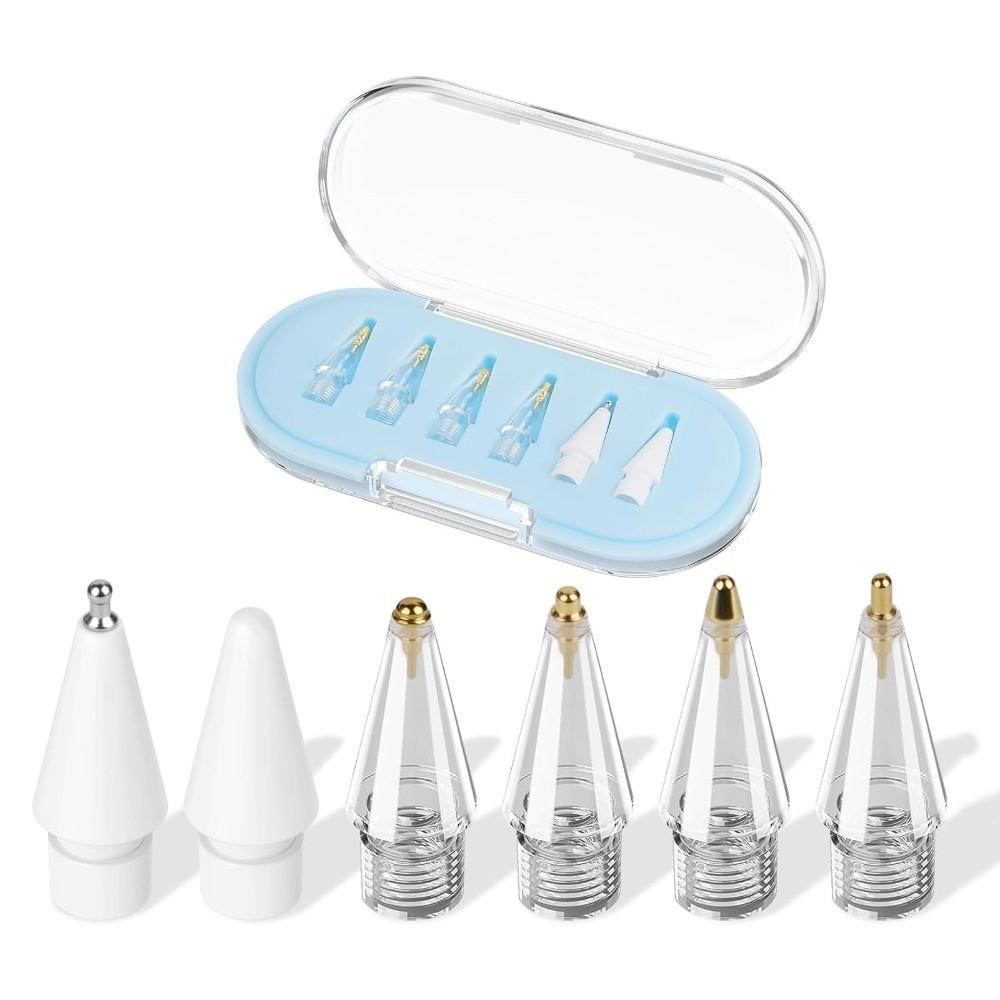 6PCS/Set Wear-Resistant Mixed Pen Tip Set No Delay Continuous Touch Replacement Pencil Tips for Apple Pencil 1/2 USB-C Pro