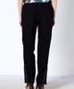 GREEDILOUS Pleated Satin Trim-Mid Trousers