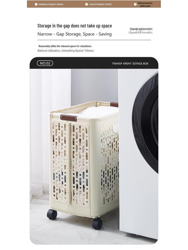 Foldable Laundry Hamper: Clothes Storage Basket for Bathroom or Toilet