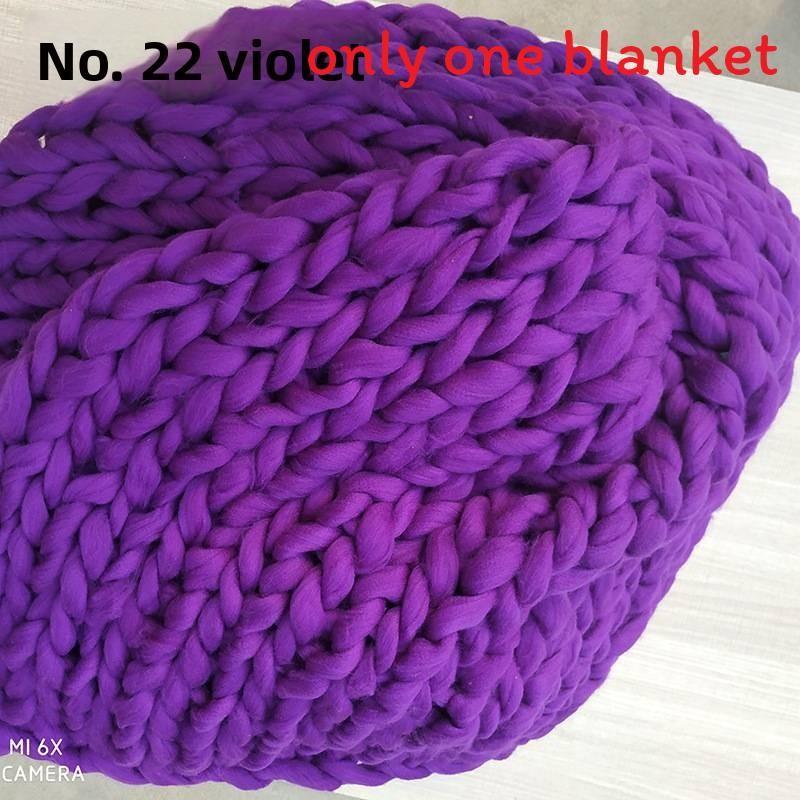 Bearaby Weaving Ultra Coarse Blanket With Solid Color Design For Household Daily